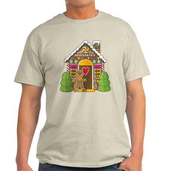 CafePress - Gingerbread House Light T Shirt - Men's Classic Graphic T-Shirt