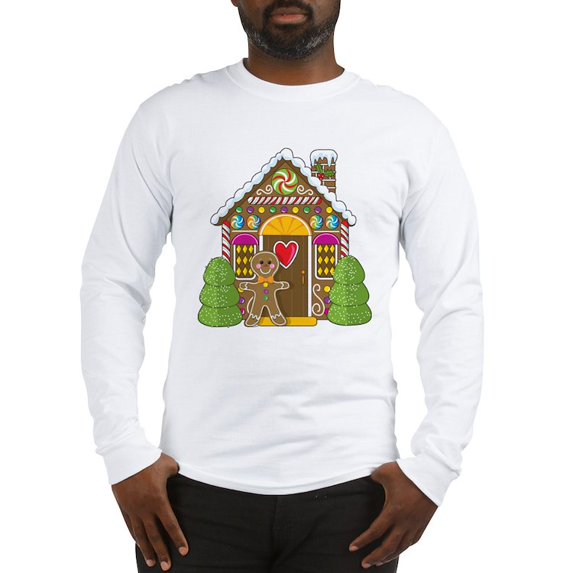 CafePress - Gingerbread House Long Sleeve T Shirt - Unisex Cotton Long Sleeve T-Shirt