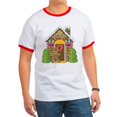 thumbnail image 1 of CafePress - Gingerbread House Ringer T - 100% Cotton Ringed T-Shirt, 1 of 4