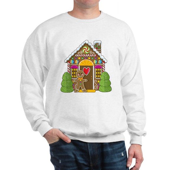 CafePress - Gingerbread House Sweatshirt - Crew Neck Sweatshirt
