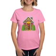 thumbnail image 1 of CafePress - Gingerbread House Women's Dark T Shirt - Women's Traditional Fit Dark T-Shirt, 1 of 4
