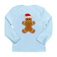 thumbnail image 1 of CafePress - Gingerbread Man With Santa Hat Long Sleeve T Shirt - Long Sleeve Infant T-Shirt, 1 of 2