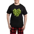 thumbnail image 1 of CafePress - Ginkgo Leaf Heart Men's Dark Pajamas - Men's Dark Loose Fit Cotton Pajama Set, 1 of 7