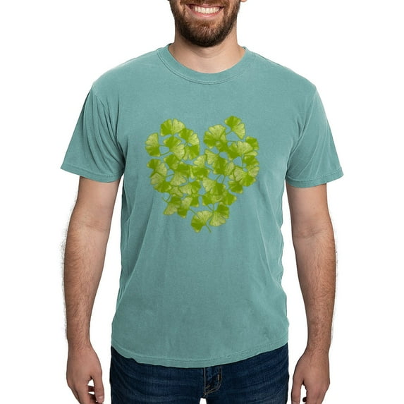 CafePress - Ginkgo Leaf Heart - Mens Comfort Colors Shirt