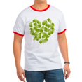 thumbnail image 1 of CafePress - Ginkgo Leaf Heart Ringer T - 100% Cotton Ringed T-Shirt, 1 of 4