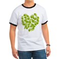 thumbnail image 1 of CafePress - Ginkgo Leaf Heart Ringer T - 100% Cotton Ringed T-Shirt, 1 of 4