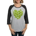 thumbnail image 1 of CafePress - Ginkgo Leaf Heart - Womens Baseball Tee, 1 of 4