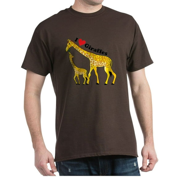 CafePress - Giraffe And Baby Cp Dark T Shirt - Men's Classic Graphic Cotton T-Shirt