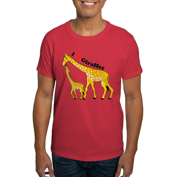 CafePress - Giraffe And Baby Cp Dark T Shirt - Men's Classic Graphic Cotton T-Shirt