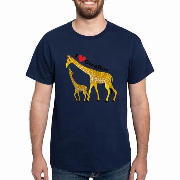 CafePress - Giraffe And Baby Cp Dark T Shirt - Men's Classic Cotton T-Shirts