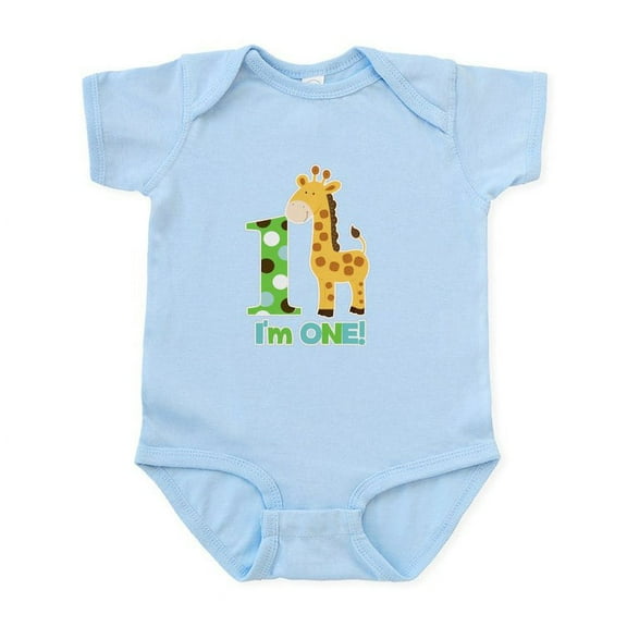 CafePress - Giraffe Im One First Birthday Infant Bodysuit - Baby Light Bodysuit, Size Newborn - 24 Months