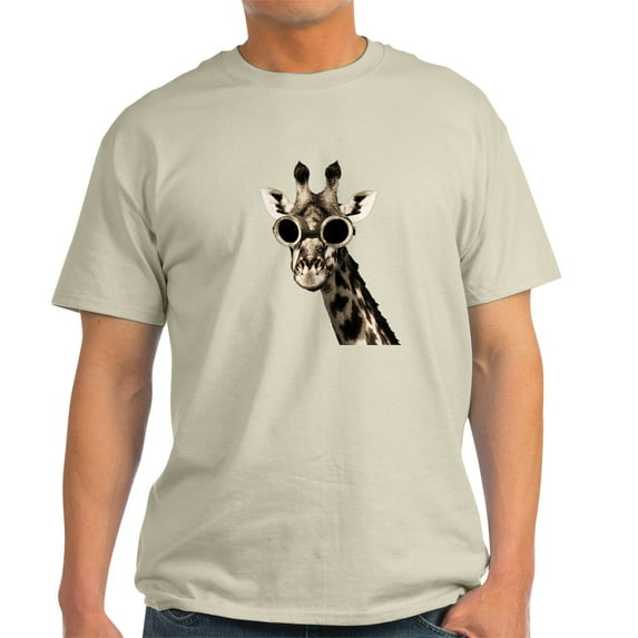 CafePress - Giraffe With Steampunk Sunglasses Goggles T Shirt - Light T-Shirt - CP