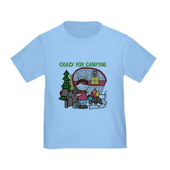 CafePress - Girl Crazy For Camping Toddler T Shirt - Cute Toddler T-Shirt, 100% Cotton