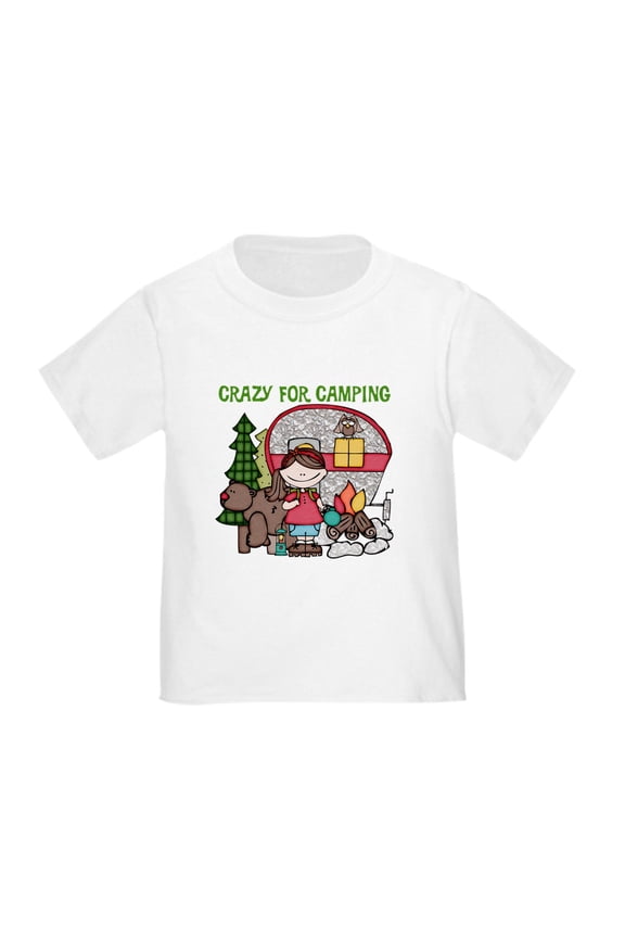 - Girl Crazy For Camping Toddler T Shirt - Cute Toddler T-Shirt, 100% Cotton