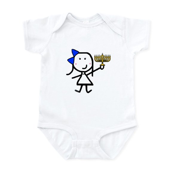 CafePress - Girl & Hanukkah Infant Bodysuit - Baby Light Bodysuit, Size Newborn - 24 Months