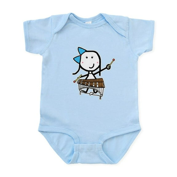 CafePress - Girl & Pit Percussion Infant Bodysuit - Baby Light Bodysuit, Size Newborn - 24 Months