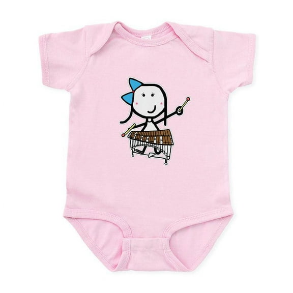 CafePress - Girl & Pit Percussion Infant Bodysuit - Baby Light Bodysuit, Size Newborn - 24 Months