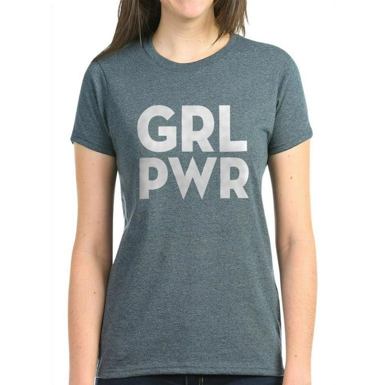 CafePress - Girl Power Women's Dark T Shirt - Women's Dark T-Shirt 