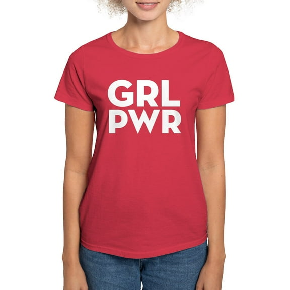 CafePress - Girl Power Women's Dark T Shirt - Women's Traditional Fit Dark T-Shirt