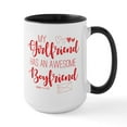 thumbnail image 1 of CafePress - Girlfriend Has Awesome Boyfriend Large Mug - 15 oz Ceramic Large White Novelty Mug, 1 of 4