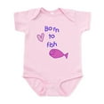 thumbnail image 1 of CafePress - Girls Born To Fish Body Suit - Baby Light Bodysuit, Size Newborn - 24 Months, 1 of 4