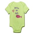 thumbnail image 1 of CafePress - Girls - Born To Fish Body Suit - Baby Light Bodysuit, 1 of 1