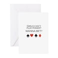 thumbnail image 1 of CafePress - Girls Can't Play Poker? Wanna Bet? Greeting Cards - Greeting Cards (Pk of 10) Matte, 1 of 4