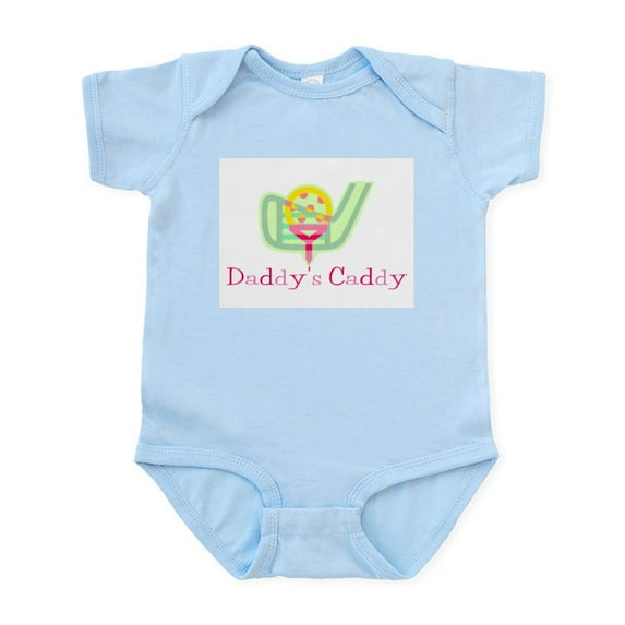 CafePress - Girls Daddy's Caddy Golf Body Suit - Baby Light Bodysuit, Size Newborn - 24 Months