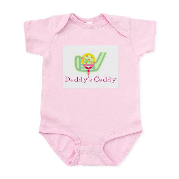 CafePress - Girls Daddy's Caddy Golf Infant Bodysuit - Baby Light Bodysuit, Size Newborn - 24 Months