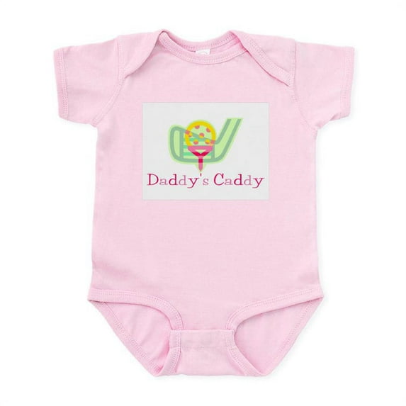 CafePress - Girls Daddy's Caddy Golf Infant Bodysuit - Baby Light Bodysuit, Size Newborn - 24 Months