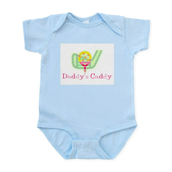 CafePress - Girls Daddy's Caddy Golf Infant Bodysuit - Baby Light Bodysuit, Size Newborn - 24 Months