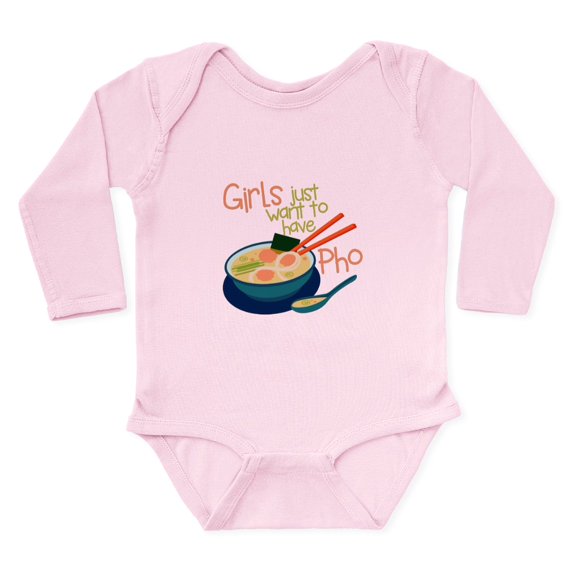 CafePress - Girls Just Body Suit - Long Sleeve Cotton Baby Bodysuit