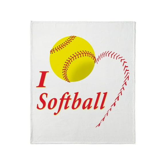 CafePress - Girls Softball Throw Blanket - Soft Fleece Throw Blanket, 50"x60" for All Ages