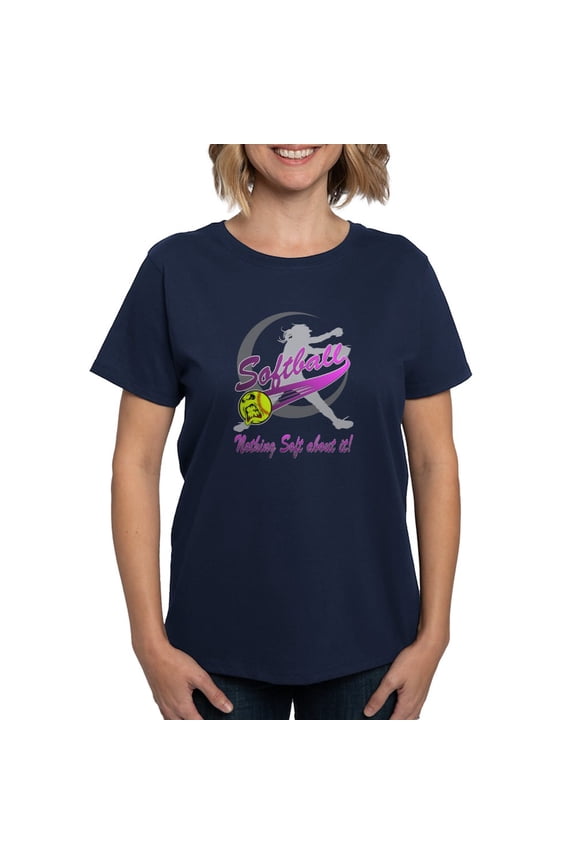 - Girls Softball Women's Dark T Shirt - Women's Traditional Fit Dark T-Shirt