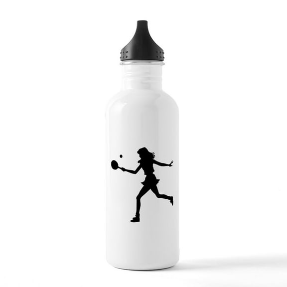 CafePress - Girls Tennis Silhouette Stainless Water Bottle 1.0 - Stainless Steel Water Bottle, Sports Bottle, 1.0L