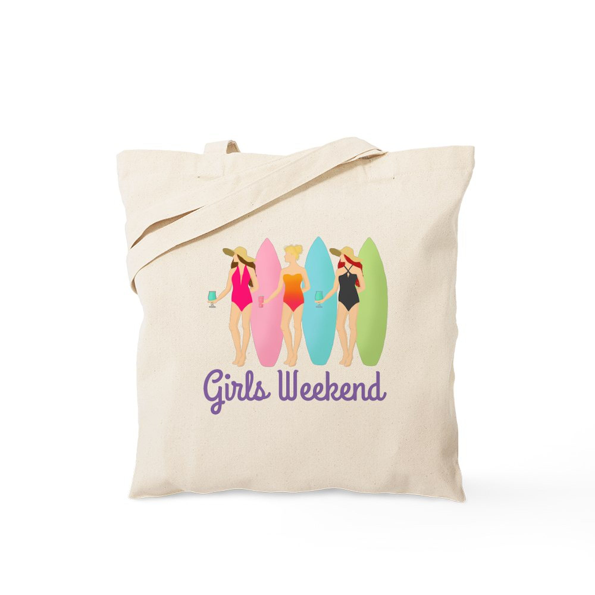 CafePress 'Girls Weekend' Natural Canvas Tote Bag | Reusable Shopping & Beach Bag - View #2