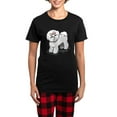 thumbnail image 1 of CafePress - Girly Bichon Frise Women's Dark Pajamas - Women's Short Sleeve Print T-Shirt and Pants Dark Cotton Pajama Set, 1 of 7