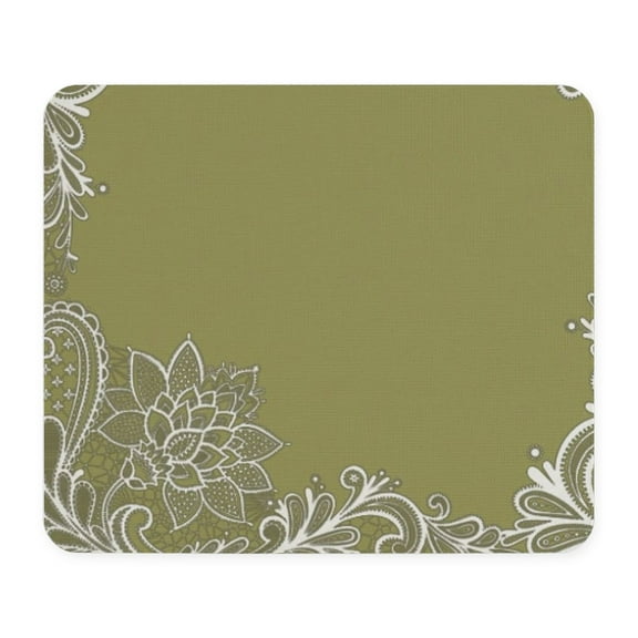 CafePress - Girly Lace Sage Green Mousepad - Non-slip Rubber Mousepad, Gaming Mouse Pad