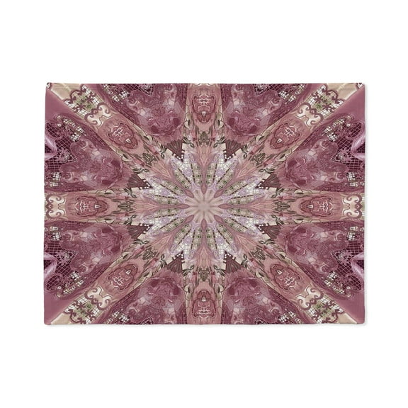 CafePress - Girly Pink Lace Mandala Floral - Soft Fleece Throw Stadium Blanket, 30"x40"