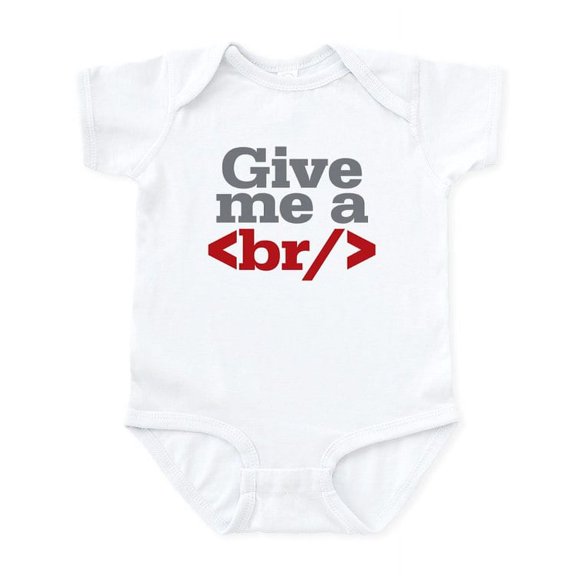 CafePress - Give Me A Break HTML Infant Bodysuit - Baby Light Bodysuit, Size Newborn - 24 Months