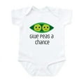 thumbnail image 1 of CafePress - Give Peas A Chance Body Suit - Baby Light Bodysuit, Size Newborn - 24 Months, 1 of 4