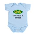 thumbnail image 1 of CafePress - Give Peas A Chance Body Suit - Baby Light Bodysuit, Size Newborn - 24 Months, 1 of 4