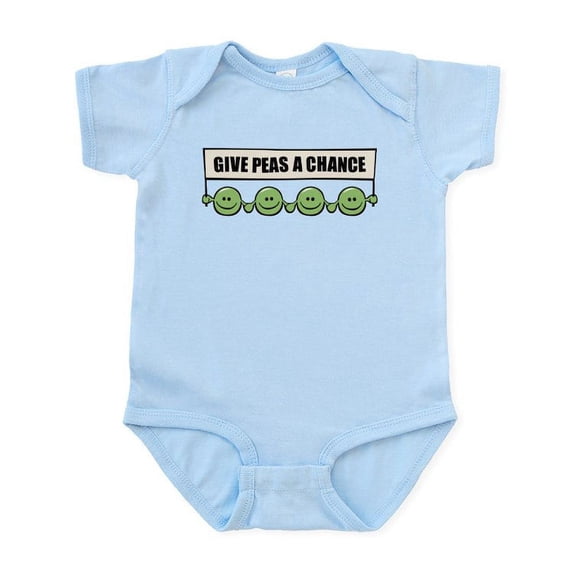 CafePress - Give Peas A Chance Infant Bodysuit - Baby Light Bodysuit, Size Newborn - 24 Months