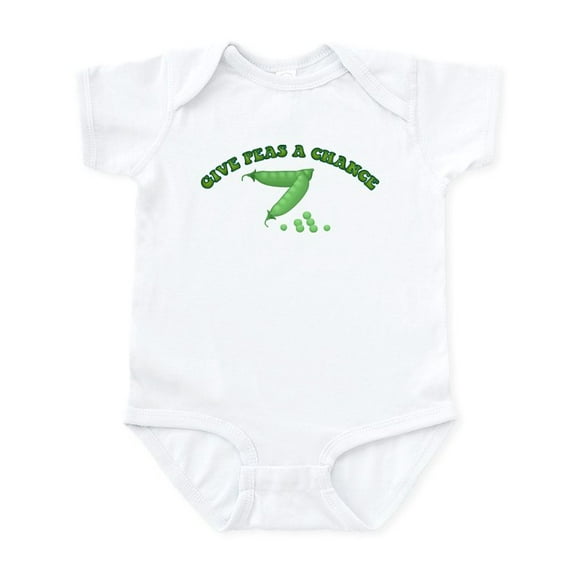 CafePress - Give Peas A Chance Infant Bodysuit - Baby Light Bodysuit, Size Newborn - 24 Months
