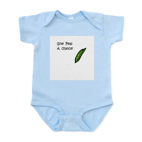 CafePress - Give Peas A Chance Infant Creeper - Baby Light Bodysuit, Size Newborn - 24 Months