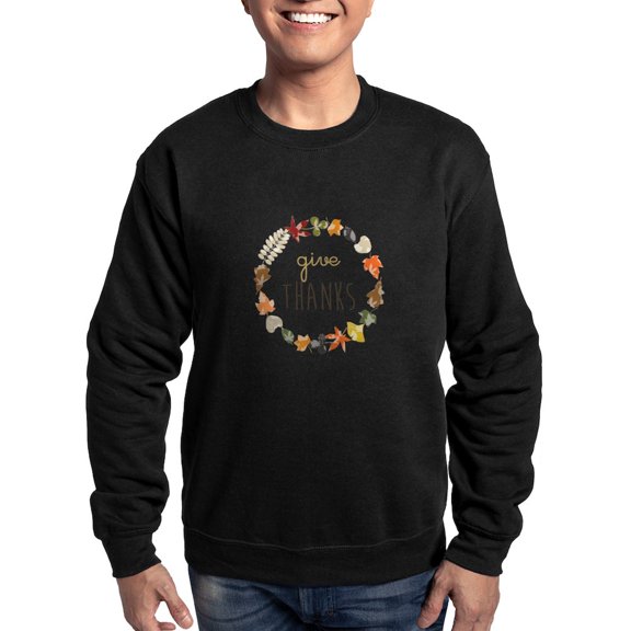 CafePress - Give Thanks - Classic Crew Neck Sweatshirt