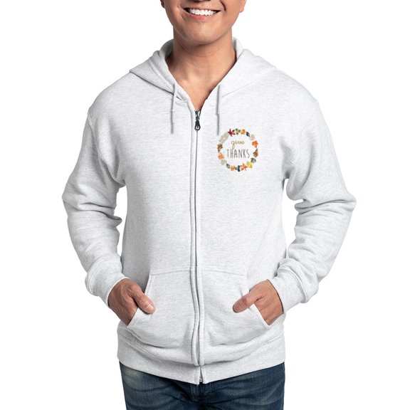 CafePress - Give Thanks Zip Hoodie - Zip Hoodie, Classic Hooded Sweatshirt with Metal Zipper