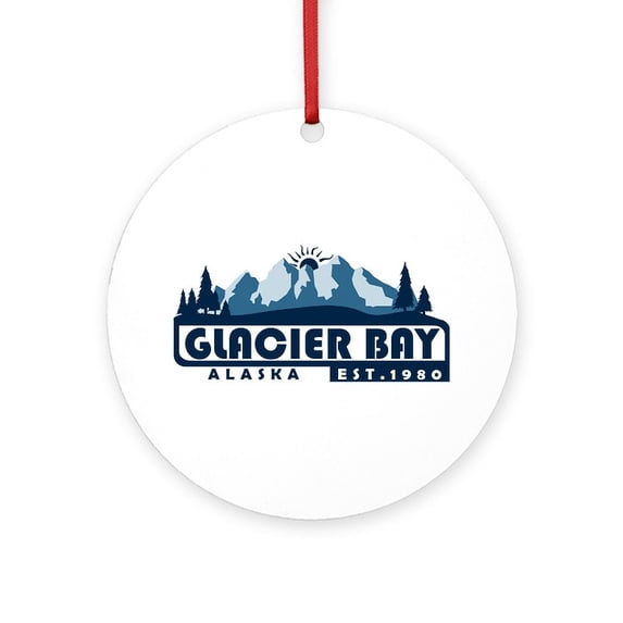 CafePress - Glacier Bay Alaska - Round Wood Ornament 4"