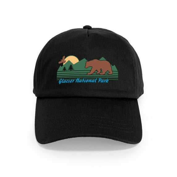 CafePress - Glacier National Park Cap - Adjustable 100% Brushed Unisex Casual Cotton Baseball Cap, Beige, 1