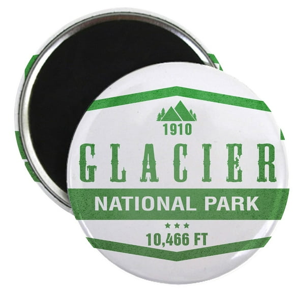 CafePress - Glacier National Park, Montana Magnets - 2.25" Round Magnet, Refrigerator Magnet, Button Magnet Style